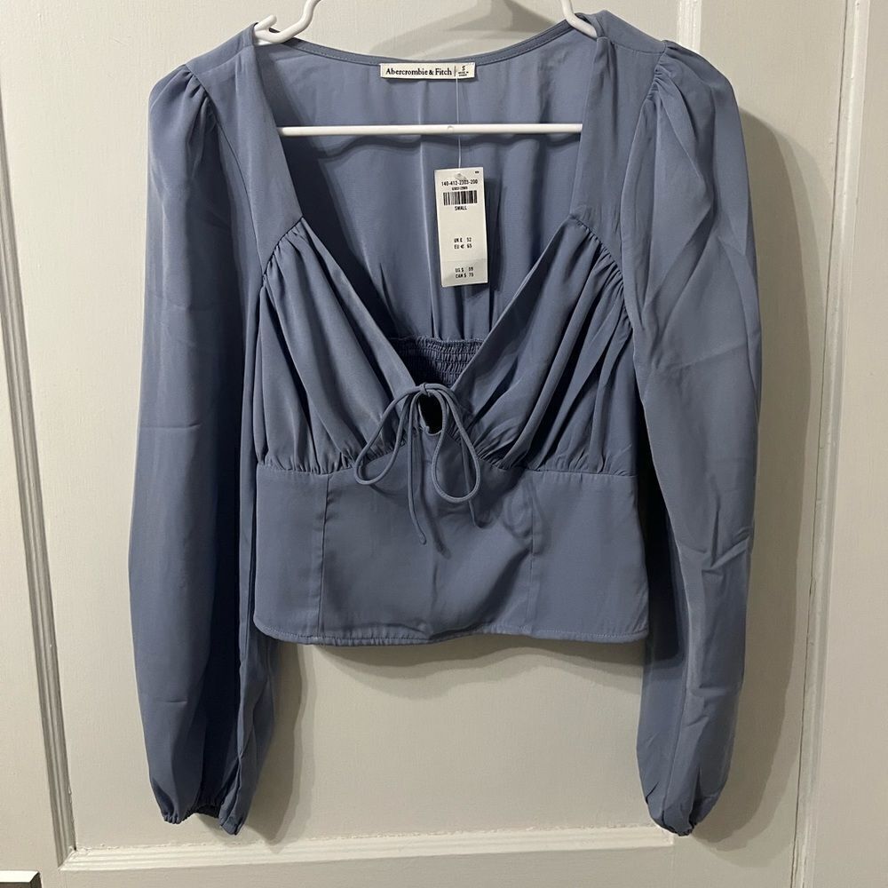 Abercrombie & Fitch Blue Long Sleeve Blouse